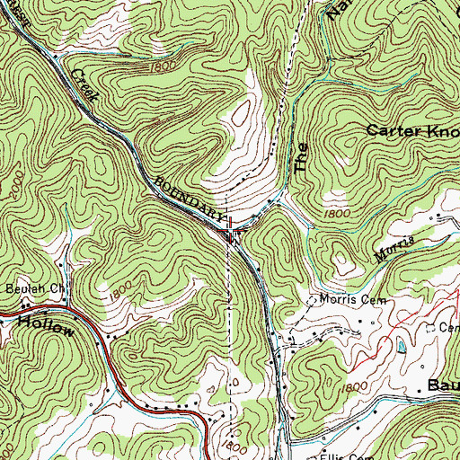 Topographic Map of The Narrows, TN