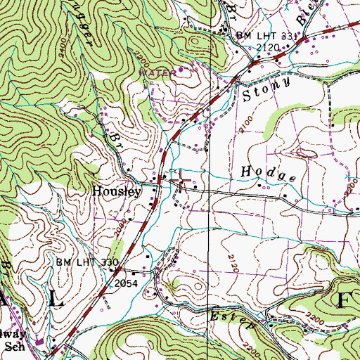 Topographic Map of Dugger Branch, TN