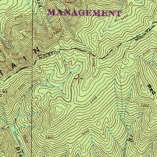 Topographic Map of Josiah Trail, TN