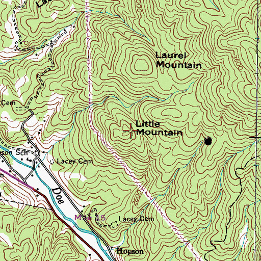 Topographic Map of Little Mountain, TN