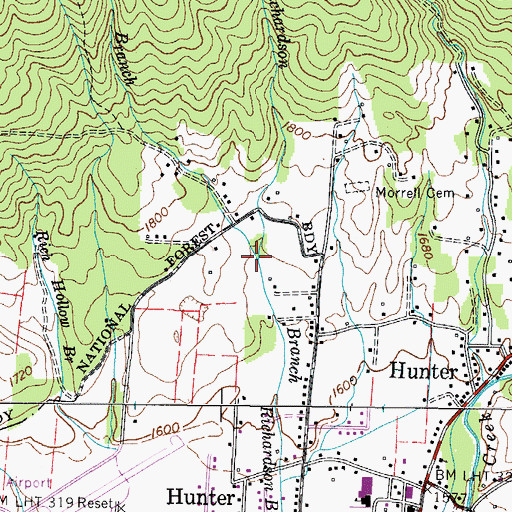 Topographic Map of Minton Branch, TN