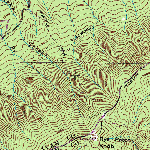 Topographic Map of Morrill Trail, TN