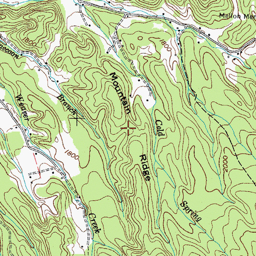 Topographic Map of Mountain Ridge, TN