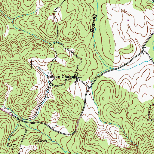 Topographic Map of Nelson Chapel, TN