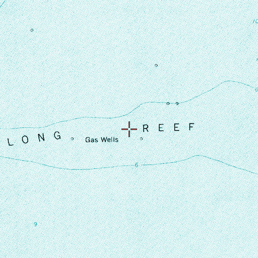 Topographic Map of Long Reef, TX