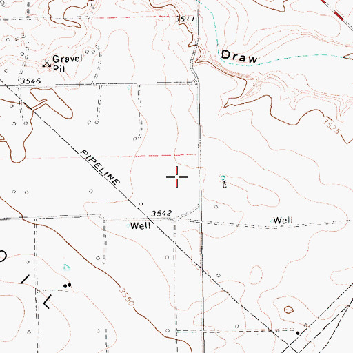 Topographic Map of Russell Oil Field, TX