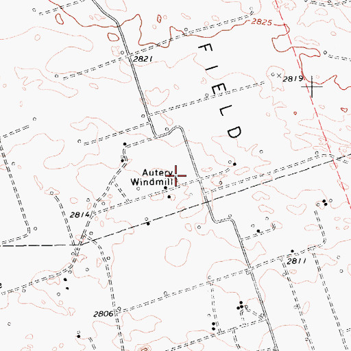 Topographic Map of Auter Windmill, TX