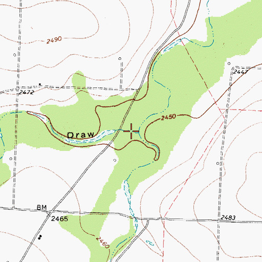 Topographic Map of Big Jim Draw, TX