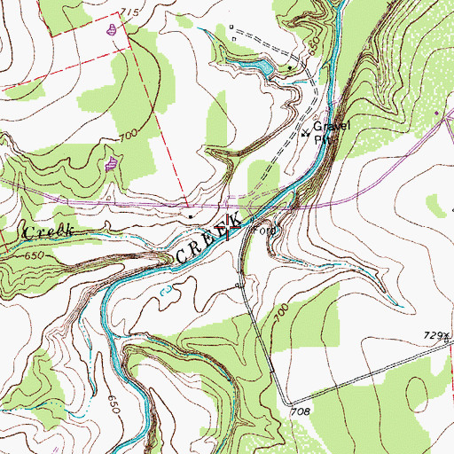 Topographic Map of Buttermilk Creek, TX