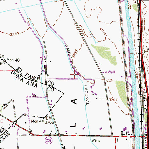 Topographic Map of Cedar Ridge, TX