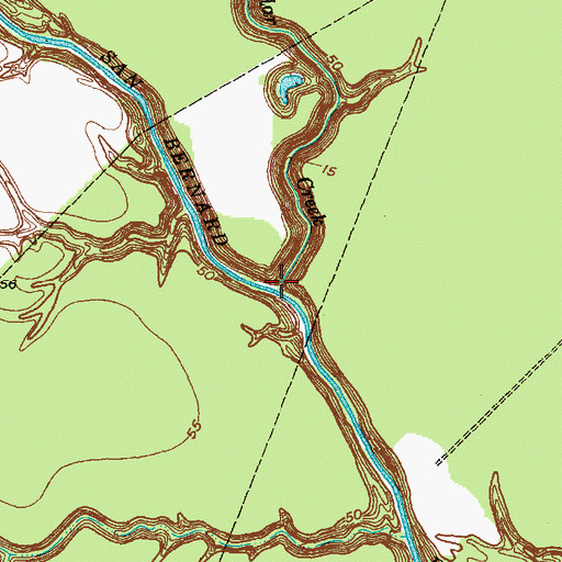 Topographic Map of Cedar Creek, TX