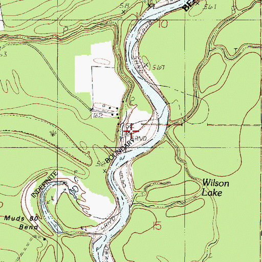 Topographic Map of Church House Creek, TX