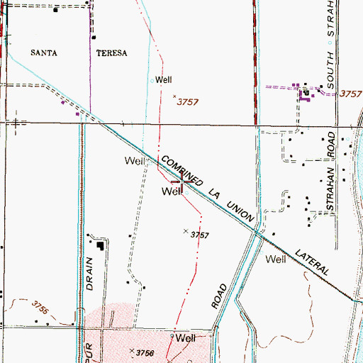 Topographic Map of Combined La Union Lateral, TX