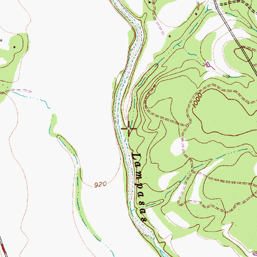 Topographic Map of Fall Creek, TX