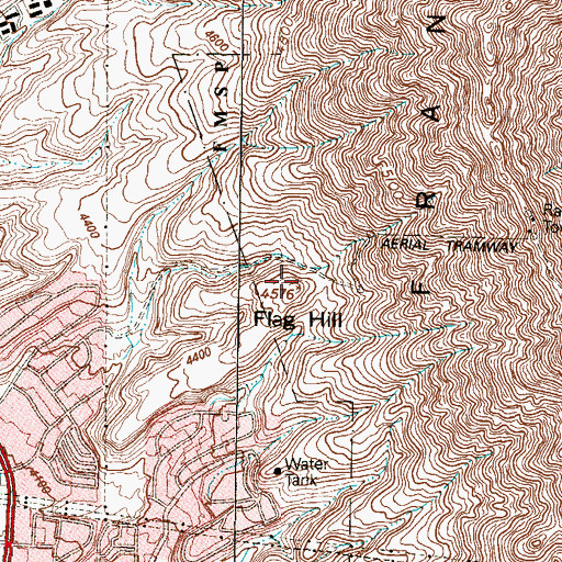 Topographic Map of Flag Hill, TX