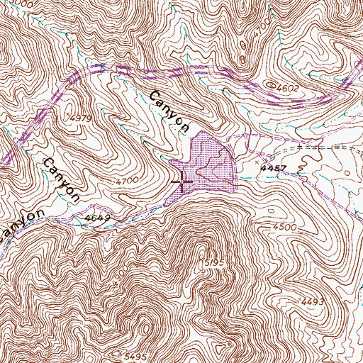 Topographic Map of Fusselman Canyon, TX