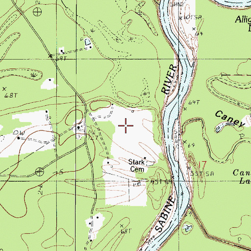 Topographic Map of Inman Cemetery, TX