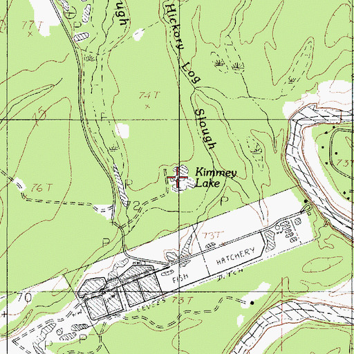 Topographic Map of Kimmey Lake, TX