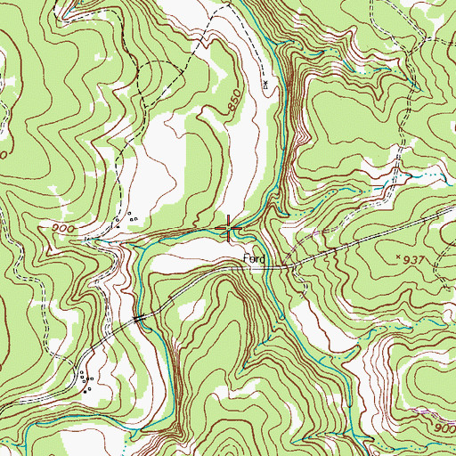Topographic Map of McDaniel Branch, TX