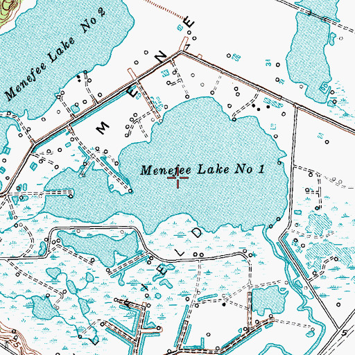 Topographic Map of Menefee Lake Number One, TX