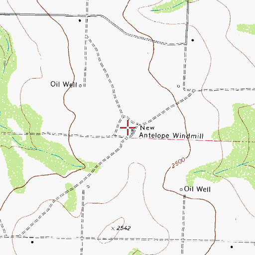 Topographic Map of New Antelope Windmill, TX