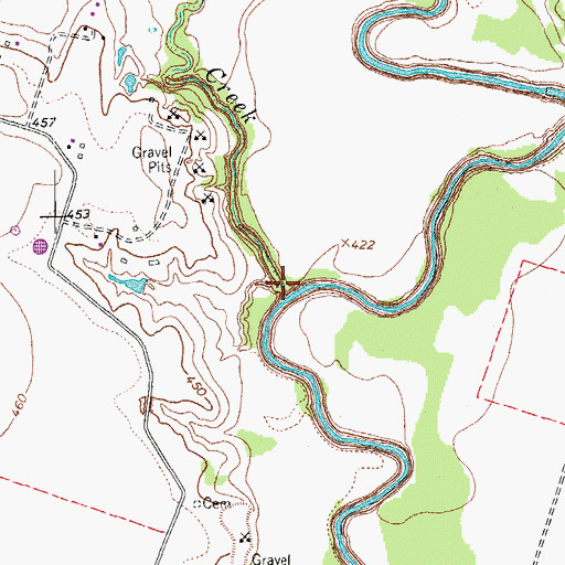 Topographic Map of Runnells Creek, TX