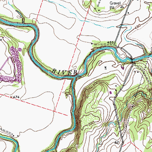 Topographic Map of Salado Creek, TX