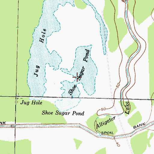 Topographic Map of Shoe Sugar Pond, TX