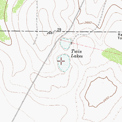 Topographic Map of Twin Lake, TX