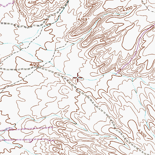 Topographic Map of Vinton Canyon, TX