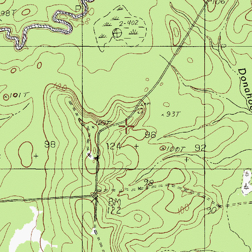 Topographic Map of Wilson Cemetery, TX