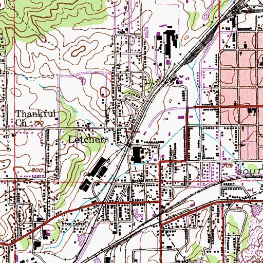 Topographic Map of Obed (historical), AL