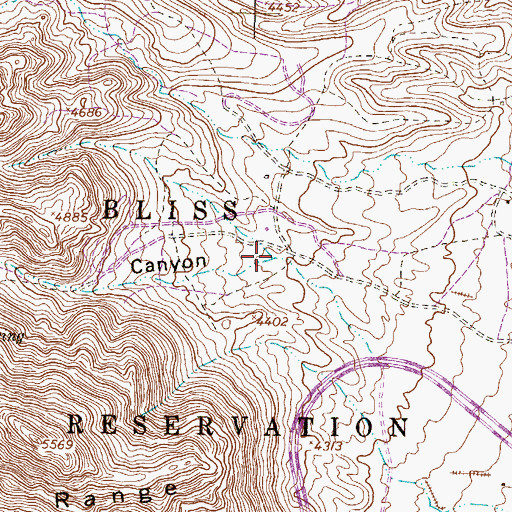 Topographic Map of Indian Spring Canyon, TX