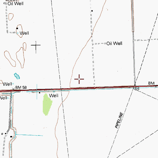 Topographic Map of Jackson County, TX