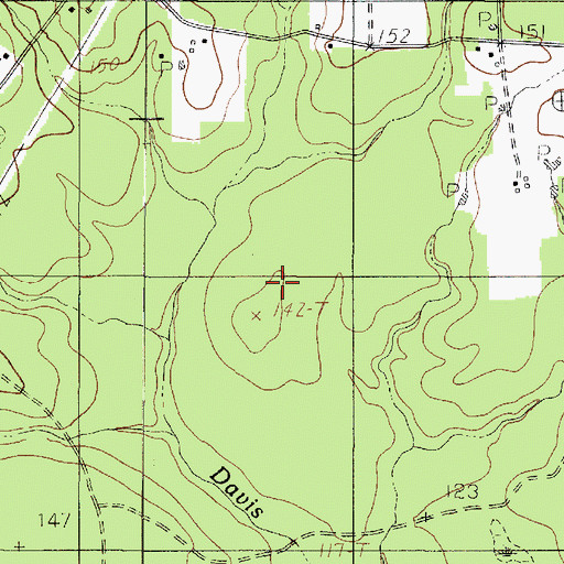 Topographic Map of Newton County, TX