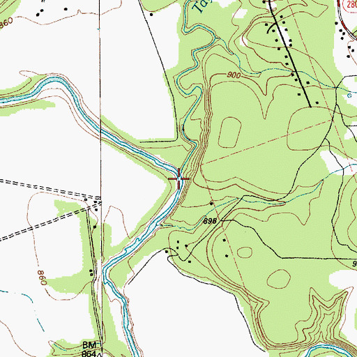 Topographic Map of Taylor Creek, TX