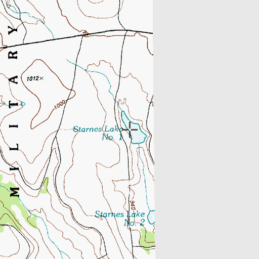 Topographic Map of Starnes Lake Number One, TX
