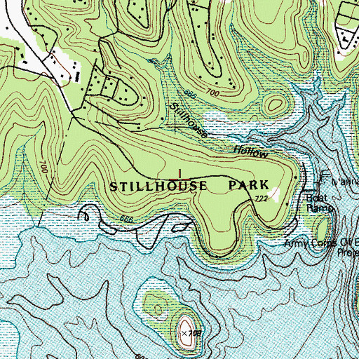 Topographic Map of Stillhouse Park, TX