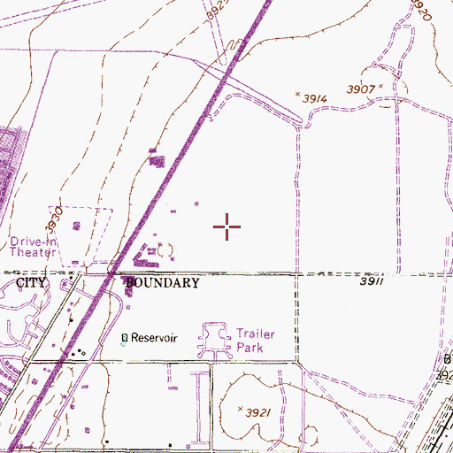 Topographic Map of KROD-AM (El Paso), TX
