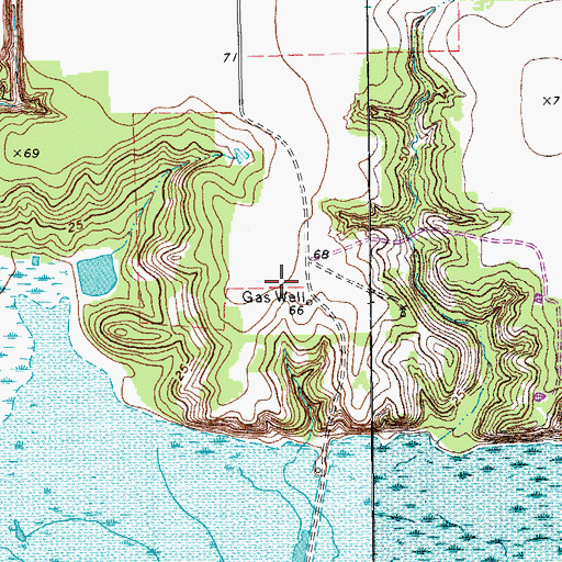 Topographic Map of KKHQ-FM (Odem), TX