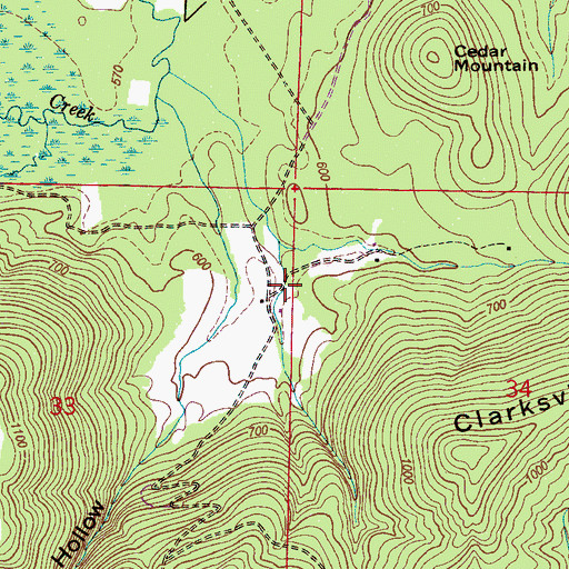 Topographic Map of Southern (historical), AL