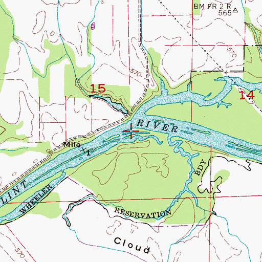 Topographic Map of Winton Cemetery, AL
