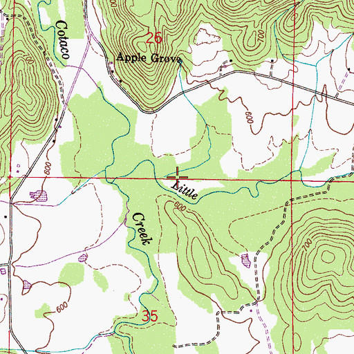 Topographic Map of Cotaco Valley, AL
