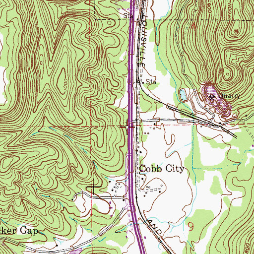 Topographic Map of Colvin, AL