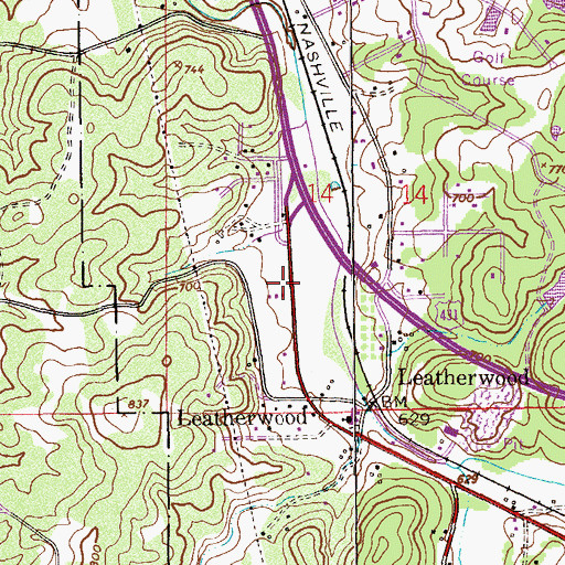 Topographic Map of Aderhold Acres (historical), AL