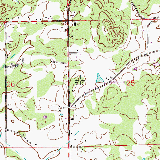 Topographic Map of Bethel Cemetery, AL
