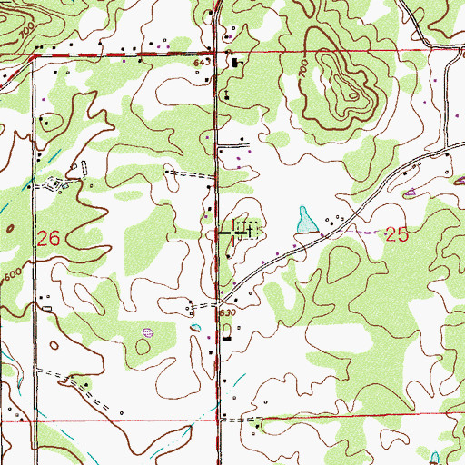 Topographic Map of Bethel Baptist Church, AL
