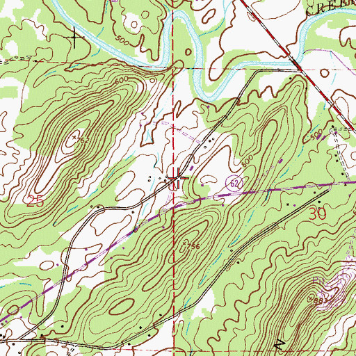 Topographic Map of Chigger Ridge (historical), AL
