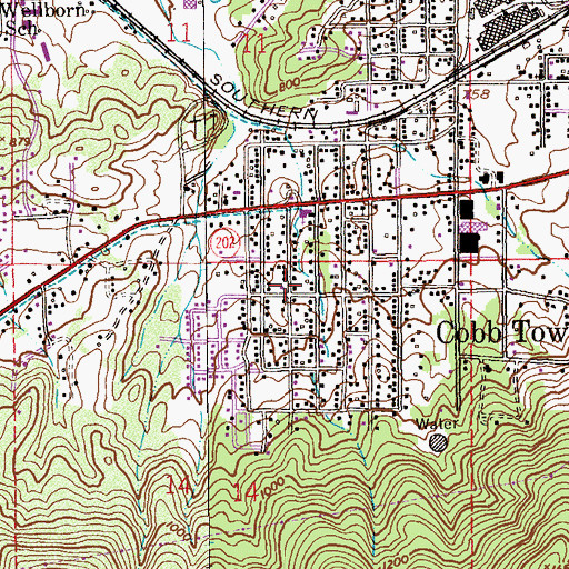 Topographic Map of Church of God of Prophecy, AL