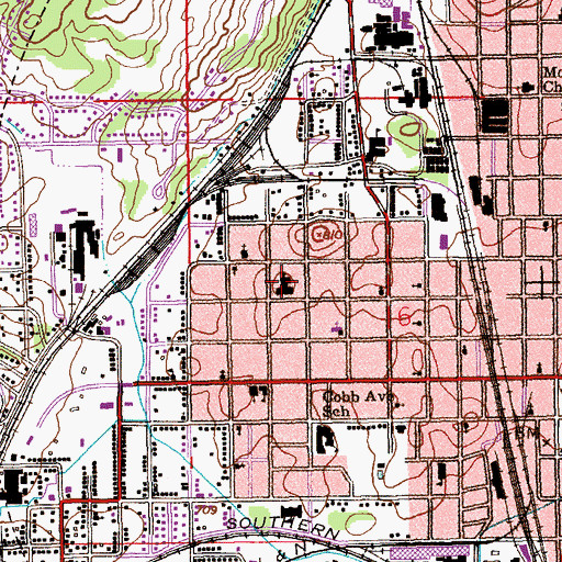 Topographic Map of Church of Saint Michael and All Angels, AL